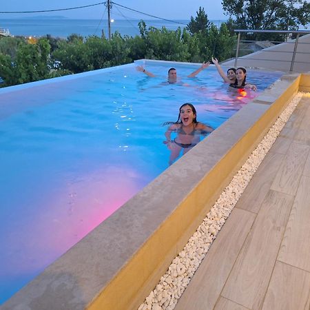 Villa Vasillis-Heated Swimming Pool With Infinity View Vitaládes Dış mekan fotoğraf
