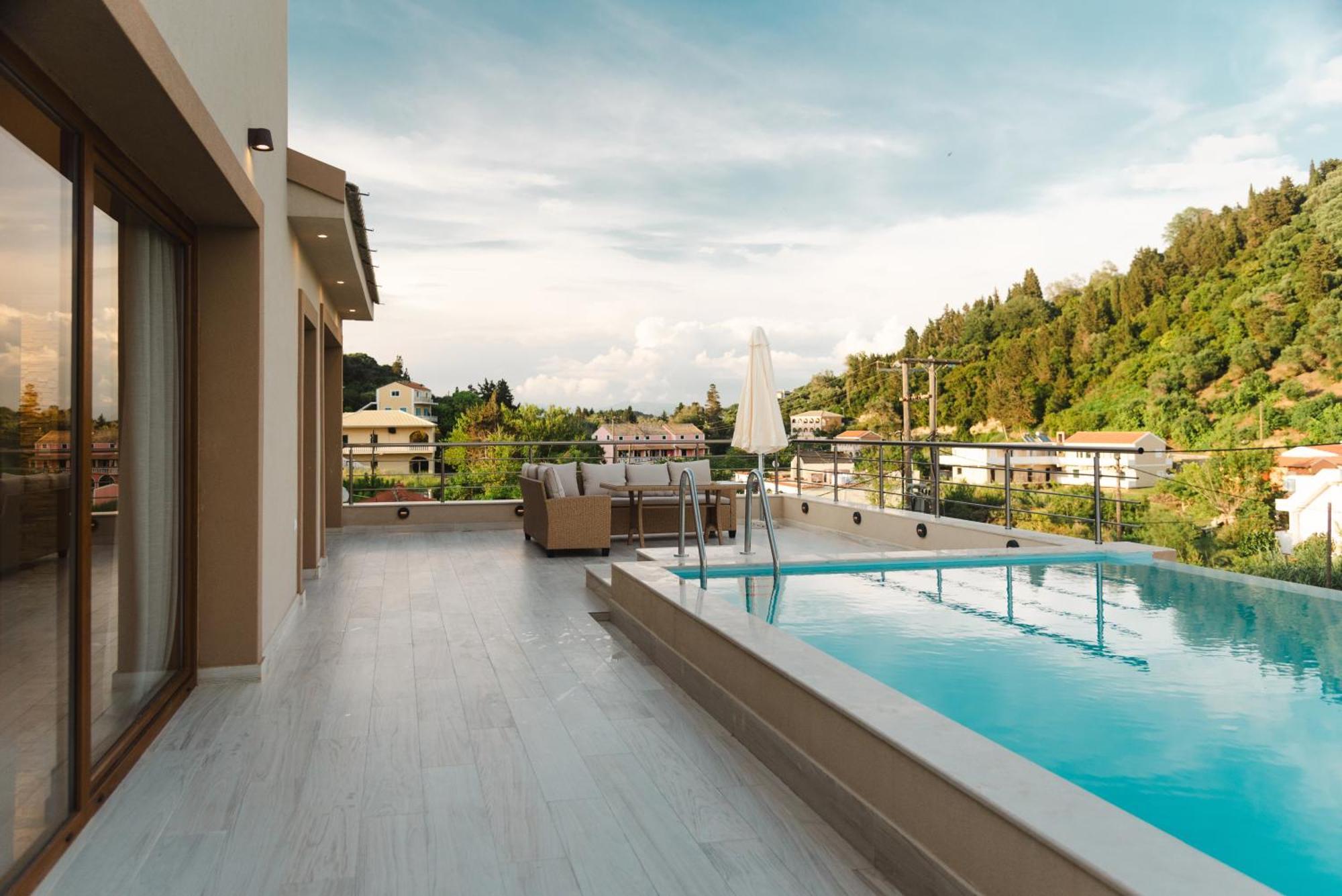 Villa Vasillis-Heated Swimming Pool With Infinity View Vitaládes Dış mekan fotoğraf
