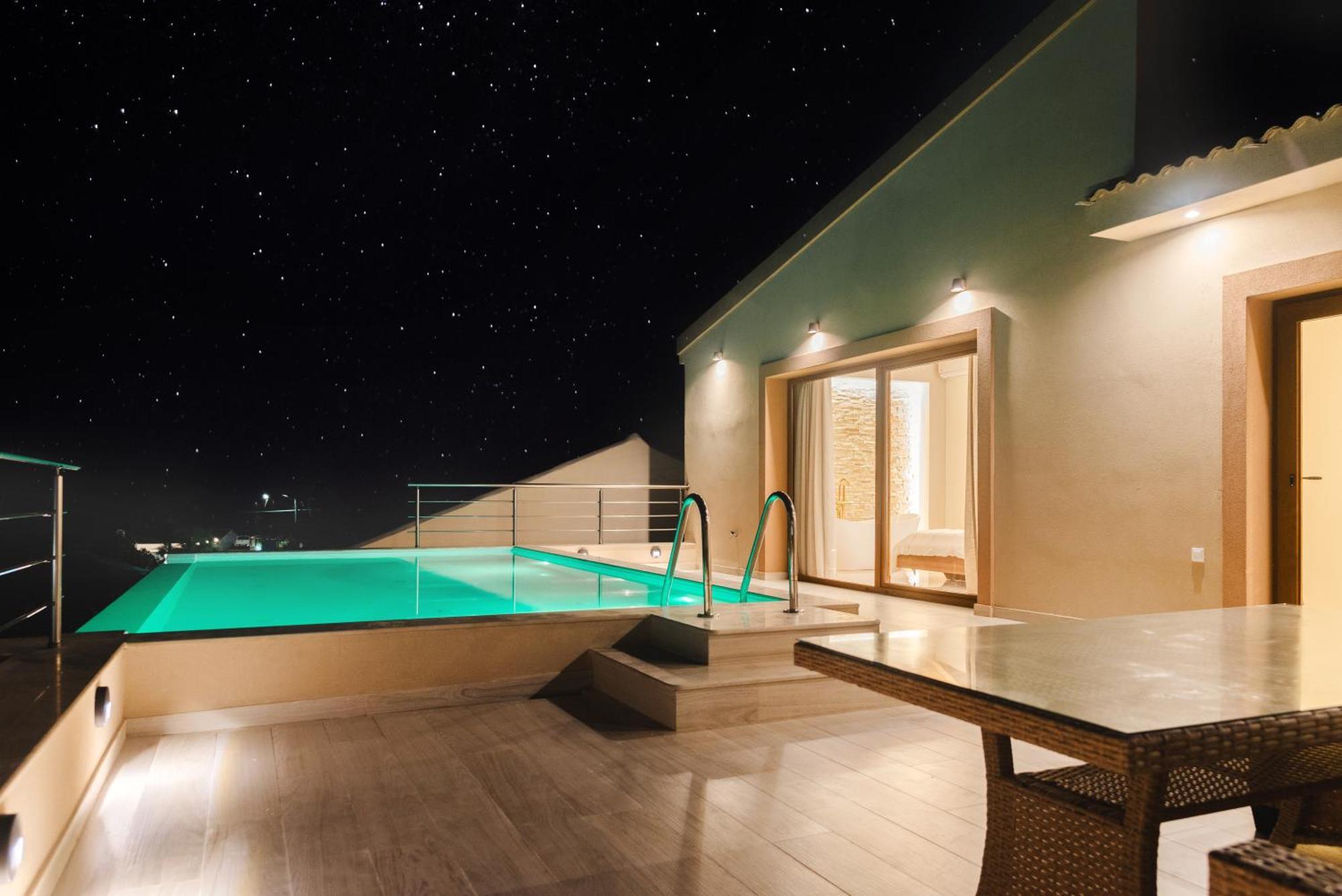 Villa Vasillis-Heated Swimming Pool With Infinity View Vitaládes Dış mekan fotoğraf