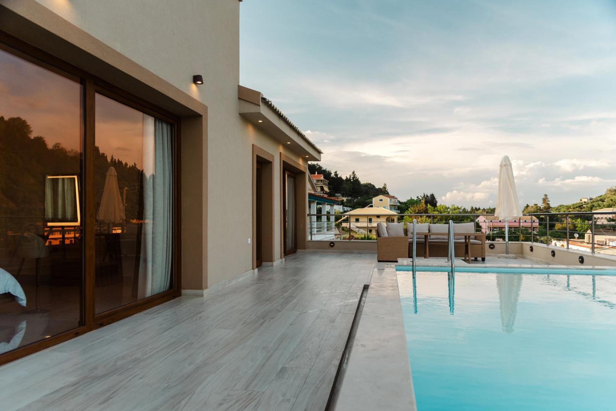 Villa Vasillis-Heated Swimming Pool With Infinity View Vitaládes Dış mekan fotoğraf