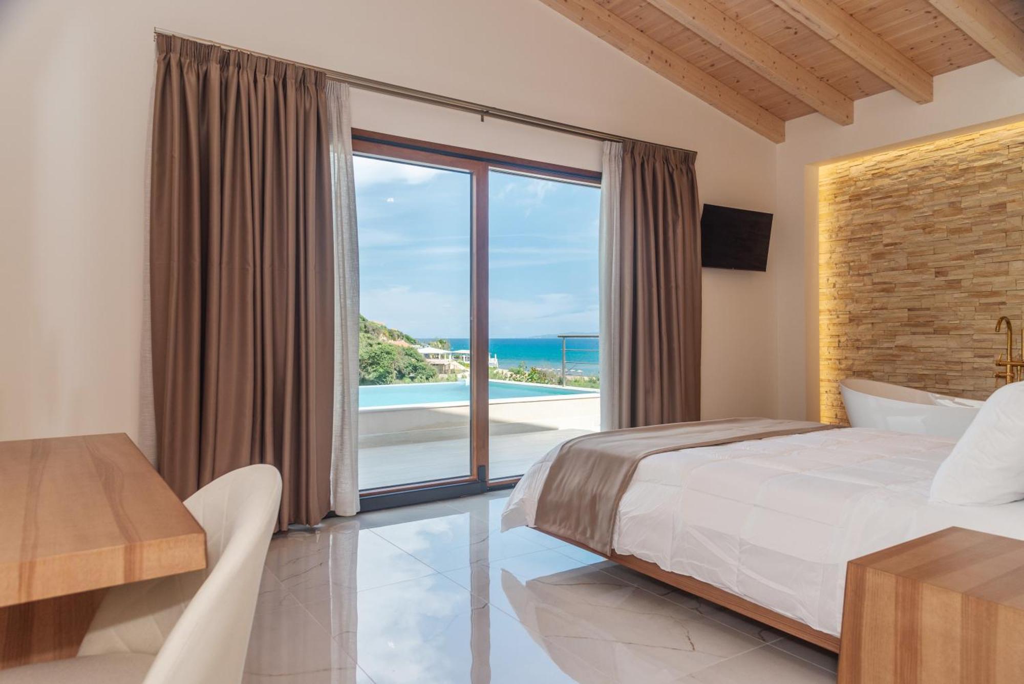 Villa Vasillis-Heated Swimming Pool With Infinity View Vitaládes Dış mekan fotoğraf